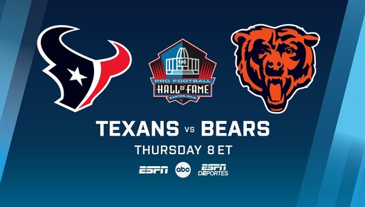 NFL Hall of Fame Game 2024: Texans vs. Bears - Watch LIVE on ABC Thursday, August 1