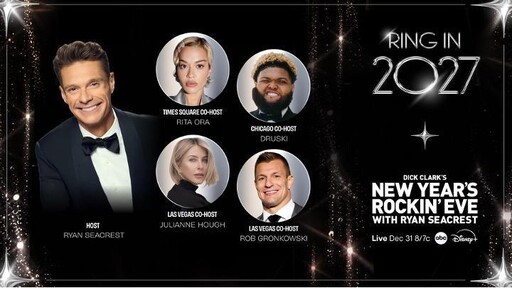 'Dick Clark's New Year's Rockin' Eve with Ryan Seacrest 2027' to Simulcast on Disney+