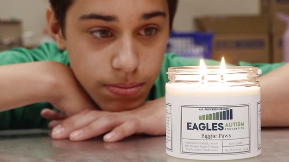 13-year-old's candle company raises awareness for autism