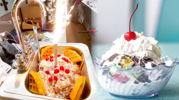 Take the kitchen sink challenge at this 100-year-old ice cream parlor