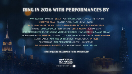 Performer Lineup for 'Dick Clark's New Year's Rockin' Eve With Ryan Seacrest 2026' Announced