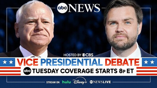 Watch special coverage of the 2024 Election Vice Presidential Debate between J.D. Vance and Tim Walz Tuesday, October 1