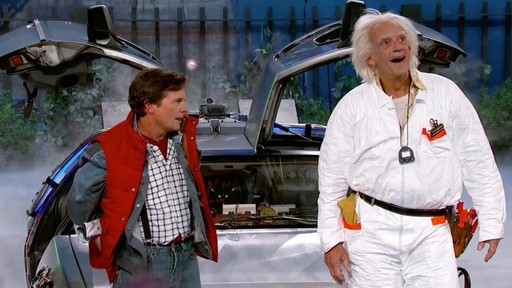 Back to the Future’s Marty McFly and Doc Brown Visit Jimmy Kimmel