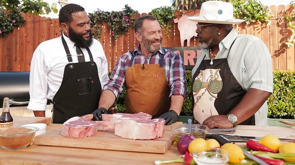 How to Grill Tomahawk Steaks with Chef Adam Perry Lang, Anthony Anderson and Cedric the Entertainer
