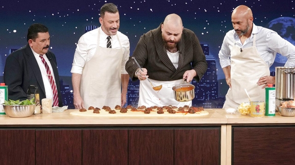 Chef Christian Petroni Makes Meatballs, Polenta and Marinara with Jimmy Kimmel and Keegan-Michael Key