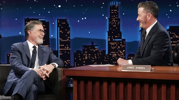Stephen Colbert on the Emmys, His Wife Hating His Beard and Gifting Jimmy His Captain America Shield