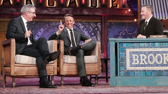 John Oliver and Seth Meyers on Trump Hating Jimmy Kimmel and Friendship Between the Late Night Hosts