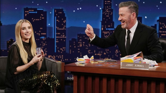 Emma Roberts on Getting Married, American Horror Story and She Breaks Baseball Cards with Jimmy Kimmel