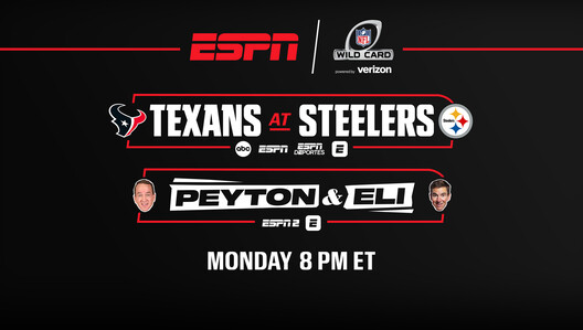 Catch the Texans-Steelers AFC Wild Card Playoff game LIVE MONDAY 8 ET/5 PT on ABC