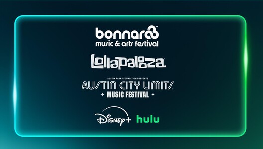 The Bonnaroo Music & Arts Festival, Lollapalooza & Austin City Limits Music Festival will stream live across Disney+ & Hulu in 2026.
