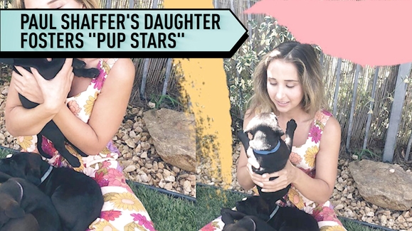Paul Shaffer's daughter fosters puppies to stay positive