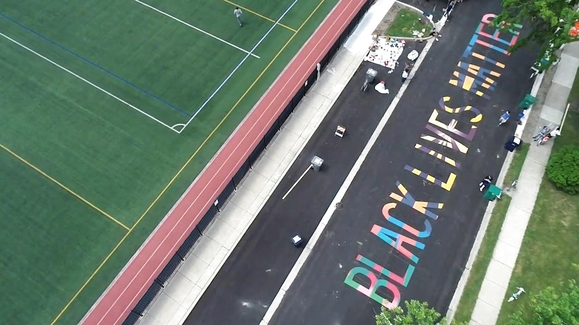 WATCH: Black Lives Matter street mural unveiled in Oak Park, first of ...