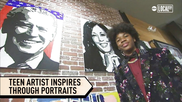 Teen artist inspires through portraits, gets call from VP-elect Kamala Harris