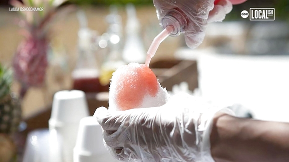 Small LA business serving up icy treats at Super Bowl after-party