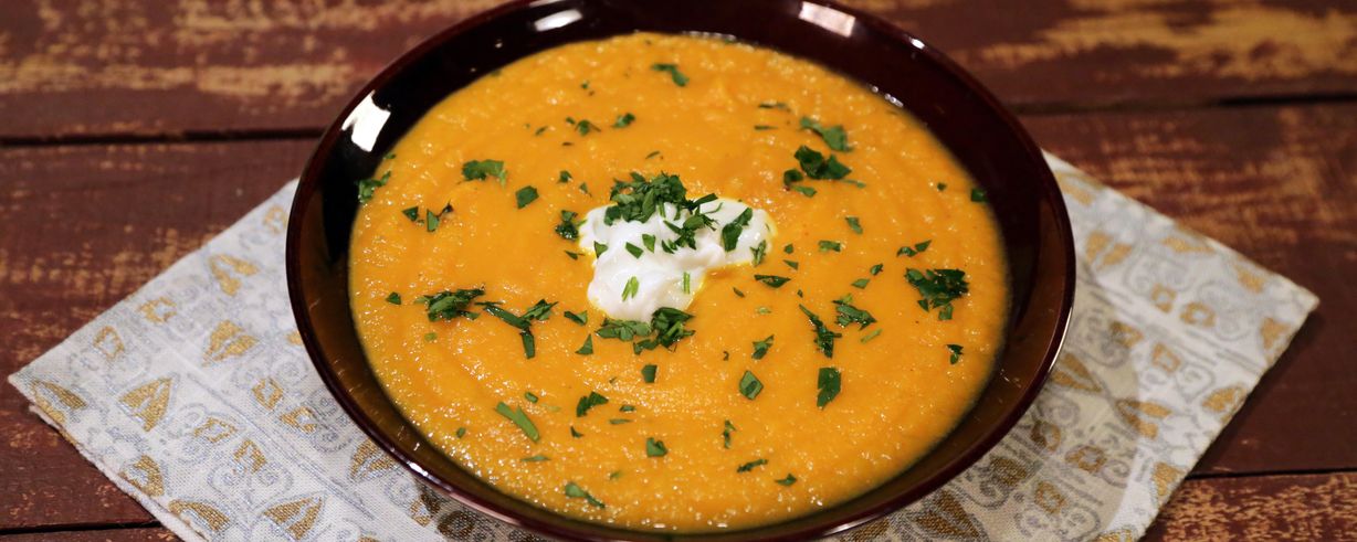 Carrot Ginger Soup Recipe The Chew ABC Com   1228x491 Q80 Bac2b16604e4bb72945abcd95cf87b78 