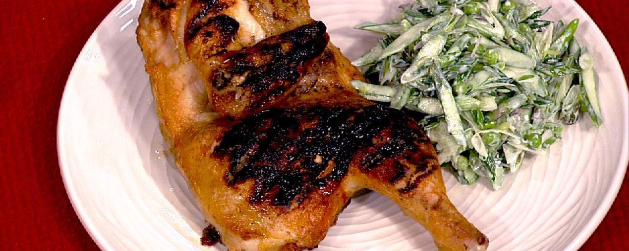 Michael Symon's Grilled Chicken with Spring Salad Recipe | The Chew