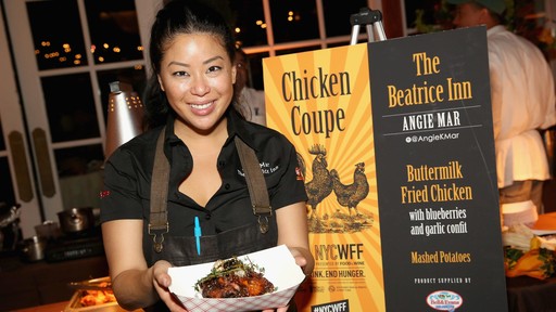 NYCWFF Recipe Buttermilk Fried Chicken with Blueberries Balsamic