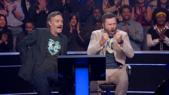 In the Hot Seat: Michael Keaton & Jon Lovett; Will Forte & Taran Killam