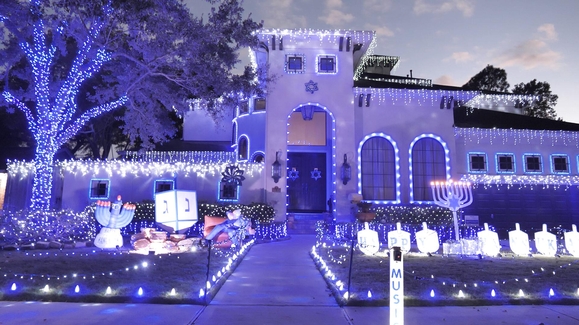 Hanukkah House known around the world for its incredible light display