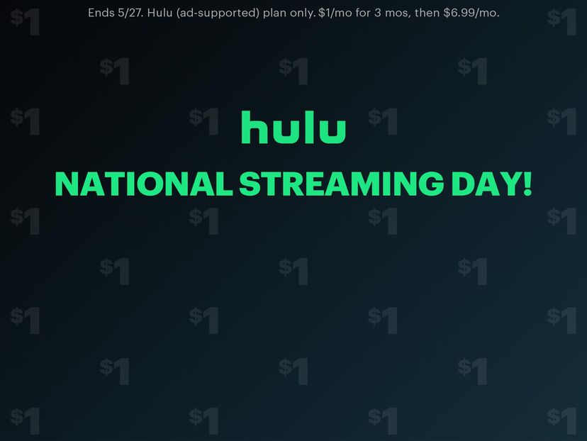 GET HULU FOR $1/MO FOR 3 MONTHS
