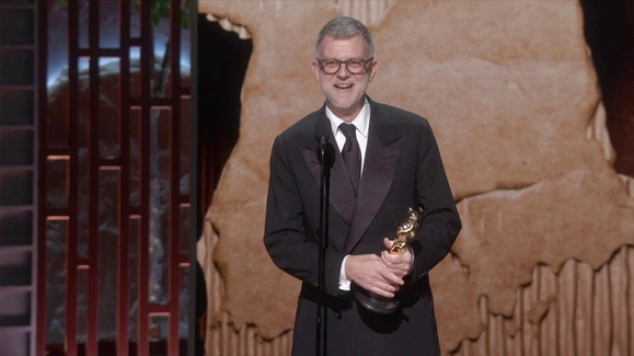 ONE BATTLE AFTER ANOTHER Accepts the Oscar for Directing